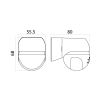 Senzor pokreta 800W 180° IP44 bijeli BRAYTRON BY31-01030