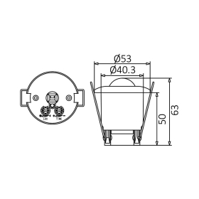 Senzor pokreta 800W 360° IP20 bijeli BRAYTRON BY31-01040