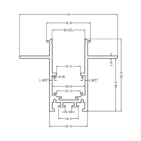 Šina za magnetsku rasvjetu 71x52,5x2000mm crna BRAYTRON BY41-00121