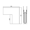 Šina za magnetsku rasvjetu 120x53x120mm crna kutna BRAYTRON BY41-10221