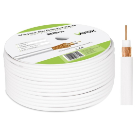 Kabel koaksijalni 1.02 Cu+32x0.12mm 25m bijeli CC1-25