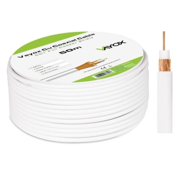 Kabel koaksijalni 1.02 Cu+32x0.12mm 50m bijeli CC1-50