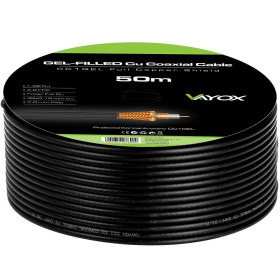 Kabel koaksijalni 1.02 Cu+32x0.12mm 50m crni CC1-50GEL