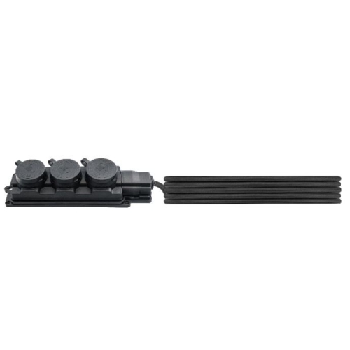Produžni kabel 3V 3x1,5mm 3m IP44 sa poklopcem gumeni crni D.3159/3-3-S