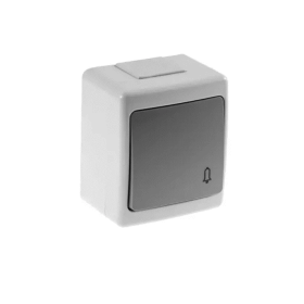 Prekidač-tipkalo OG za zvono IP44 sivo D.3610WD