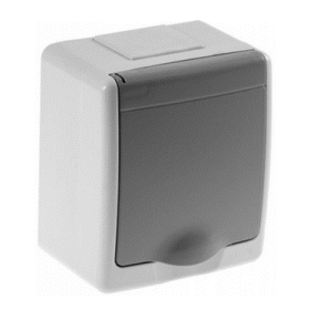 Utičnica schuko OG 2P+Z IP44 siva D.3611SSG/1
