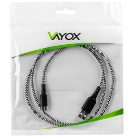 Kabel USB-micro USB 1m crno bijeli VA0150