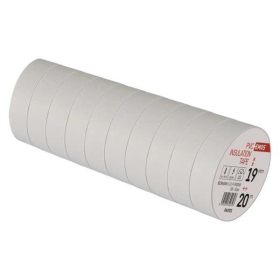 Traka izolirajuća bijela 19mm/20m debljina 0,13mm F61921