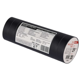 Traka izolirajuća crna 19mm/20m debljina 0,13mm F61922