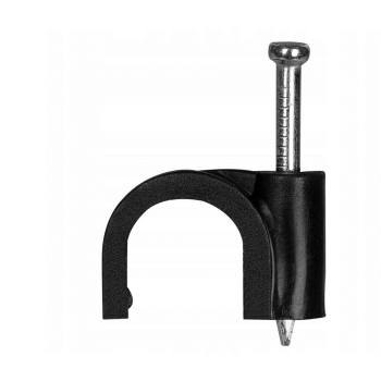 Obujmica za kabel s čavlićem 12mm crna 100 komada u pakiranju H.7009C