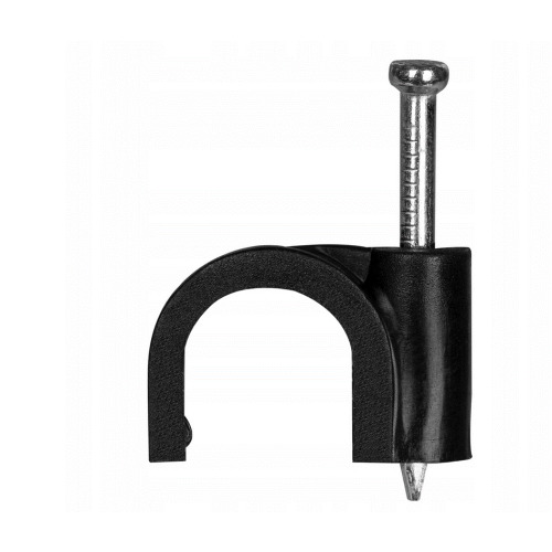 Obujmica za kabel s čavlićem 10mm crna 100 komada u pakiranju H.7008C