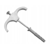 Stezaljka za kabel dvostruka 14-25x80mm bijela sa klinom 100 komada u pakiranju H.7335 ***EOL***