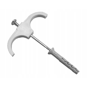 Stezaljka za kabel dvostruka 14-25x80mm bijela sa klinom 100 komada u pakiranju H.7335 ***EOL***