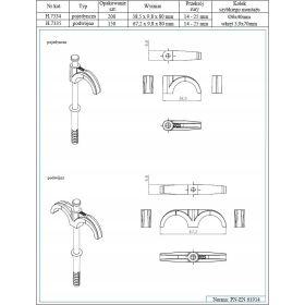 Stezaljka za kabel dvostruka 14-25x80mm bijela sa klinom 100 komada u pakiranju H.7335 ***EOL***