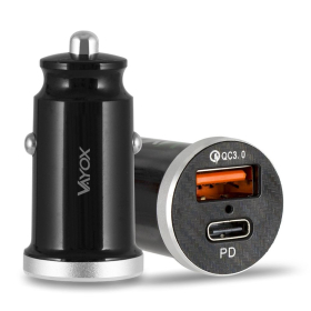 Punjač auto PD+USB-A 3.0 QuickCharge VA0034