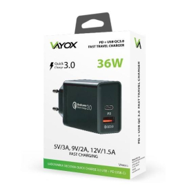 Punjač USB 3.0+PD 36W Quick charge VA0035