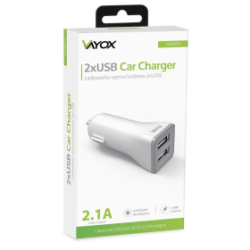Punjač auto 2xUSB 5V 2,1A VA0054