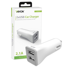 Punjač auto 2xUSB 5V 2,1A VA0054