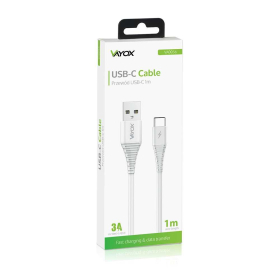 Kabel USB-USB Type C 1m bijeli VA0056