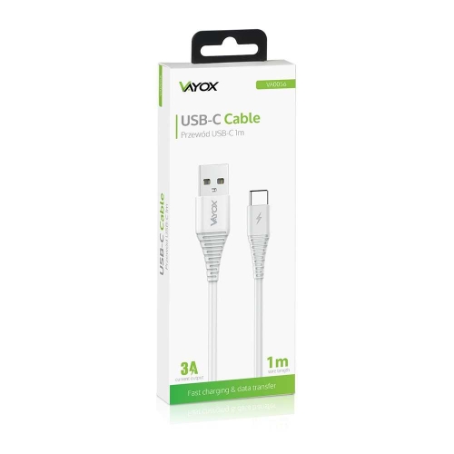 Kabel USB-USB Type C 1m bijeli VA0056