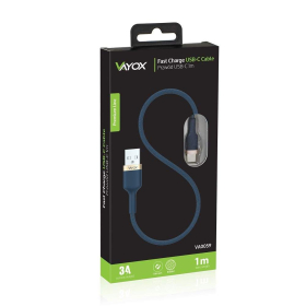 Kabel USB-USB Type C 1m premium crni VA0059