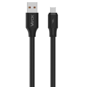 Kabel USB-micro USB 1m fast charge crni VA0107