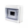 Razvodni ormar N/Ž 8M N+PE sivi sa prozirnim vratima IP65 C.14508