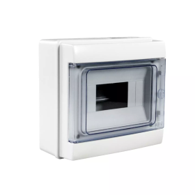 Razvodni ormar N/Ž 8M N+PE sivi sa prozirnim vratima IP65 C.14508