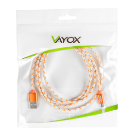 Kabel USB-micro USB 1,5m narančasto bijeli VA0145