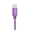 Kabel USB-USB Type C 1,5m ljubičasto bijeli VA0146