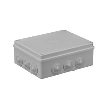 Kutija razvodna nadžbukna 240x190x90mm 12 uvoda siva IP65 S-BOX 506