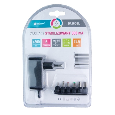 Univerzalni adapter za napajanje 3,6W 300mA 6 utikača DPM DA10DBL