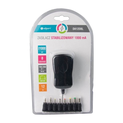 Univerzalni adapter za napajanje 12W 1000mA 8 utikača DPM DA12DBL