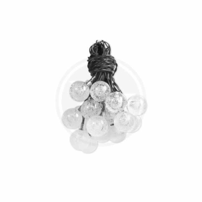 Solarni LED vijenac 20 LED sijalica 0,7W 3000K 485cm okrugli  IP44 0138