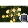 Solarni LED vijenac 20 LED sijalica 0,7W 3000K 485cm okrugli  IP44 0138