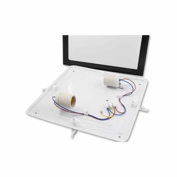 Stropna svjetiljka 2xE27 270x270mm IP44 kvadratna crna 0251