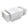 Kućište za 2xGU10 žarulju max 2x35W 230x110x105mm IP54 pravokutno bijelo HANA 0269