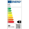 Stropna svjetiljka 36W 4000K 2880lm fi390 IP20 okrugla crna 0563