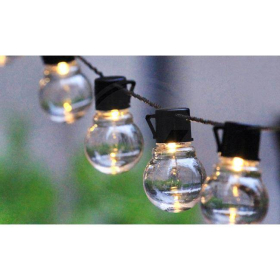 Solarni LED vijenac 10 LED sijalica 0,7W 3000K 335cm okrugli IP44 0736