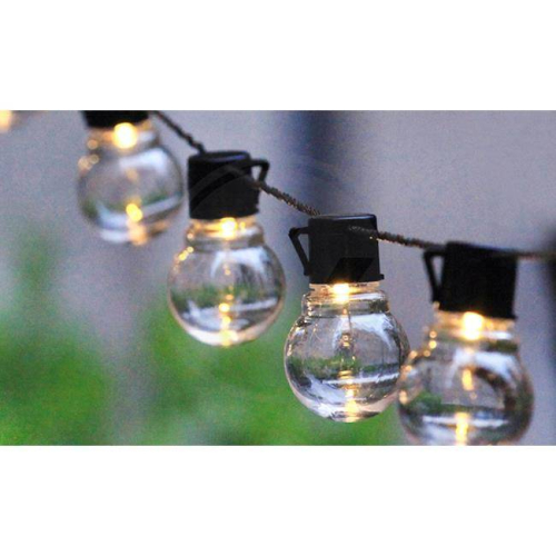 Solarni LED vijenac 10 LED sijalica 0,7W 3000K 335cm okrugli IP44 0736