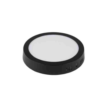 Panel LED 12W 4000K 960lm IP20 nadgradni okrugli crni 0762