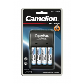 Punjač baterija 2 ili 4x AA ili AAA,sa baterijama 2,3 Ah,brzi, BC1002A Camelion