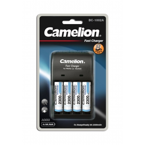 Punjač baterija 2 ili 4x AA ili AAA,sa baterijama 2,3 Ah,brzi, BC1002A Camelion