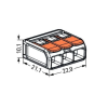Spojnica za kablove 3IN Wago preklopna 0,5-6 mm2 15 kom/pack 221-613 ***EOL*** Spojnica za kablove 3IN Wago preklopna 0,5-6 mm2 15 kom/pack 221-613 ***EOL***