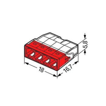 Spojnica za kablove 4IN Wago 0,5-2,5mm 100 kom/pack 2273-204