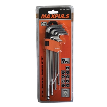 Ključevi imbus 6K s kuglom kratki SET 9 komada 1,5-10mm VPMX2645