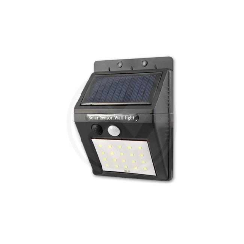 Solarna LED svjetiljka 3W 6000K 20xSMD sa senzorom pokreta i 2,5m kabelom IP65 6449