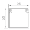 Kanal PVC 25x25mm bijeli AP110025025