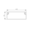 Kanal samoljepivi 40x16mm 2m bijeli AP150040016