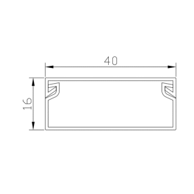 Kanal samoljepivi 40x16mm 2m bijeli AP150040016